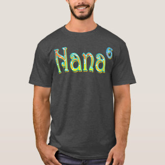 Nana of 6 Grandma of Six Baby Announcement T-Shirt
