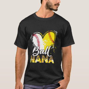 Nana of Both Baseball Softball Sport Matching Fami T-Shirt
