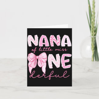 Nana Of Little Miss Onederful First Birthday Girl Card
