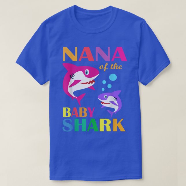 Nana Of The Baby Birthday Shark Nana Shark Mothers T-Shirt (Design Front)