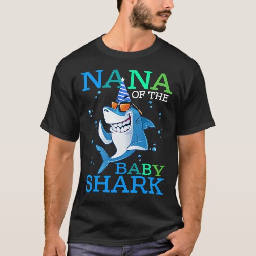 NANA Of The Baby Shark Birthday Brother Shark Shir T_Shirt