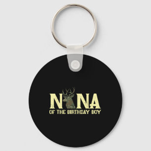 Nana Of The Birthday Boy Deer Hunter Camouflage Fl Keychain