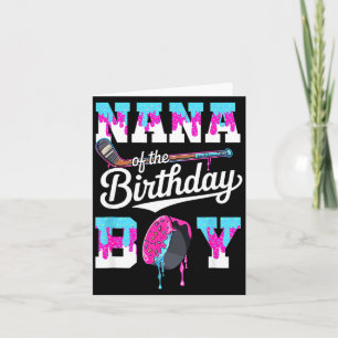 Nana Of The Birthday Boy Hockey Ice Cream Drip Fam Card
