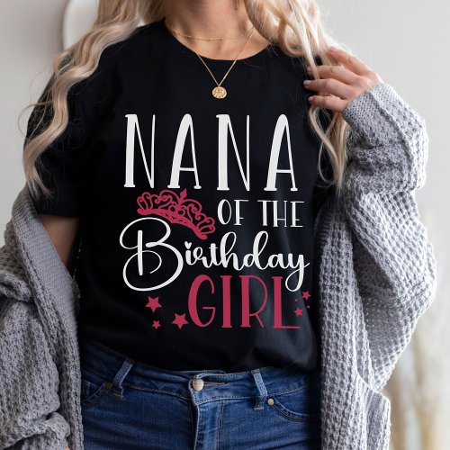 Nana of the Birthday Girl Squad Custom Matching T_Shirt