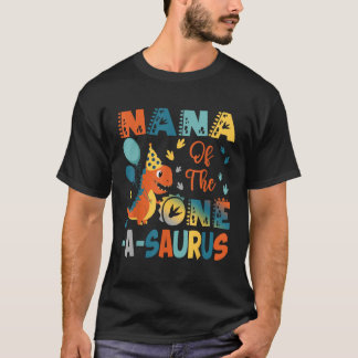 Nana Of The One A Saurus 2Nd Birthday Dinosaur Par T-Shirt
