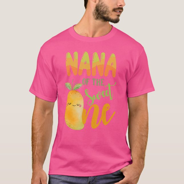 Nana Of The Sweet One 1st Birthday Mango Family T-Shirt (Front)
