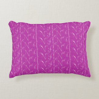 Nana Pattern Elegant Pink Floral Lettering Fuchsia