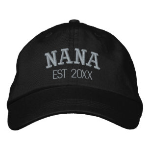 Nana Personalized Grandma Gift Custom Text Embroidered Baseball Cap