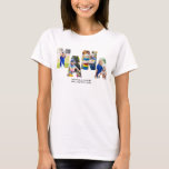 NANA Photo Letter Collage Cutout Grandkids Name T-Shirt<br><div class="desc">NANA photo t-shirt, personalized with 4 of your favorite photos and your custom message. This design has photo letter cutout typography forming the word "NANA" and the photo template will create this for you automatically. If you do have any problems with your pictures displaying nicely, try uploading them in portrait...</div>