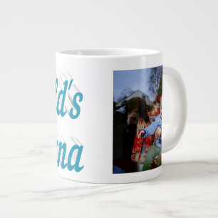 Nana Photo sky blue text Mothers Day Giant Coffee Mug