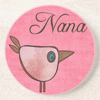 nana pink birdie coaster