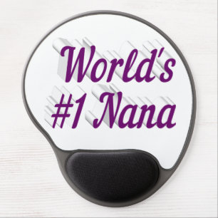 Nana purple text gel mouse pad