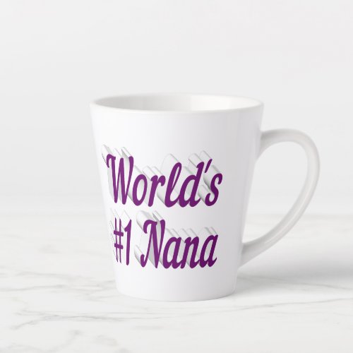 Nana purple text Mothers Day Latte Mug