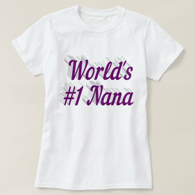 Nana purple text T-Shirt