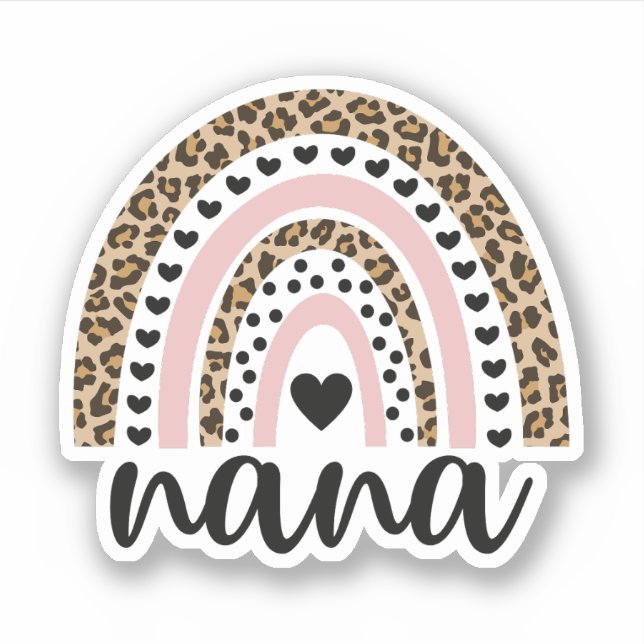 Nana Rainbow, Gift for Grandma Grandmother Sticker (Front)