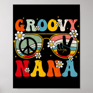 Nana Retro Matching Family 70s Grandma Mothers Day Poster