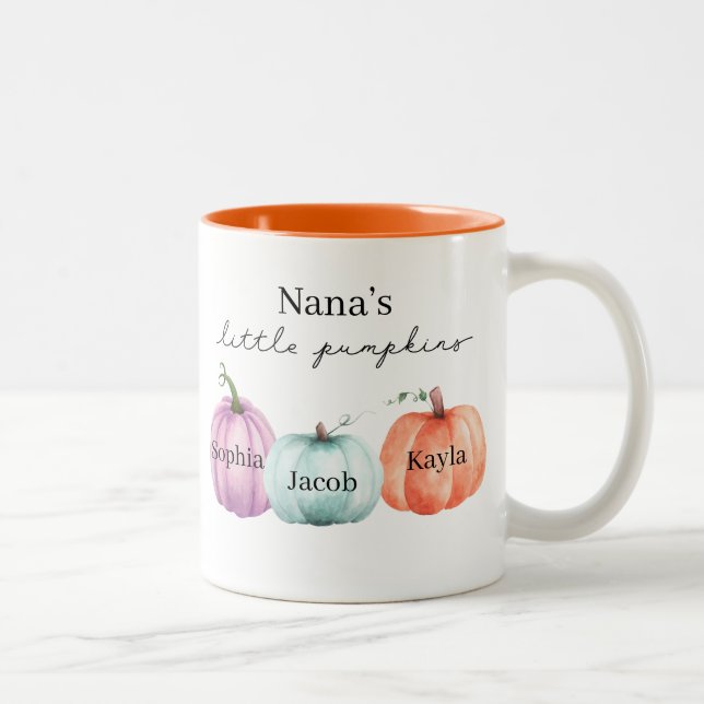 Nana’s Little Pumpkins Two-Tone Coffee Mug (Right)