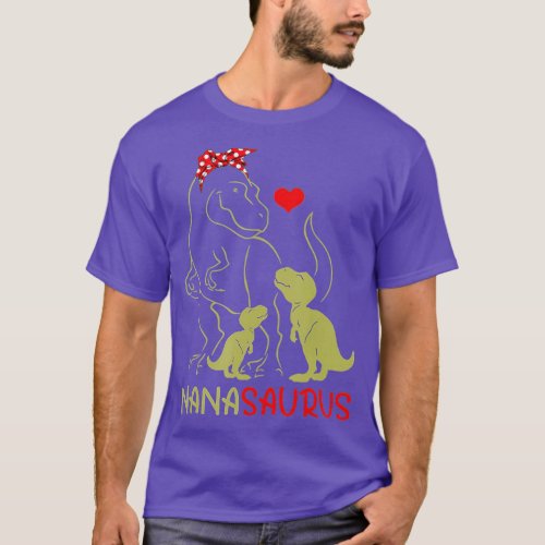 Nana Saurus Dinosaur Women Mom G T_Shirt