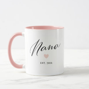 Nana Script Established Mothers Day Gift Mug