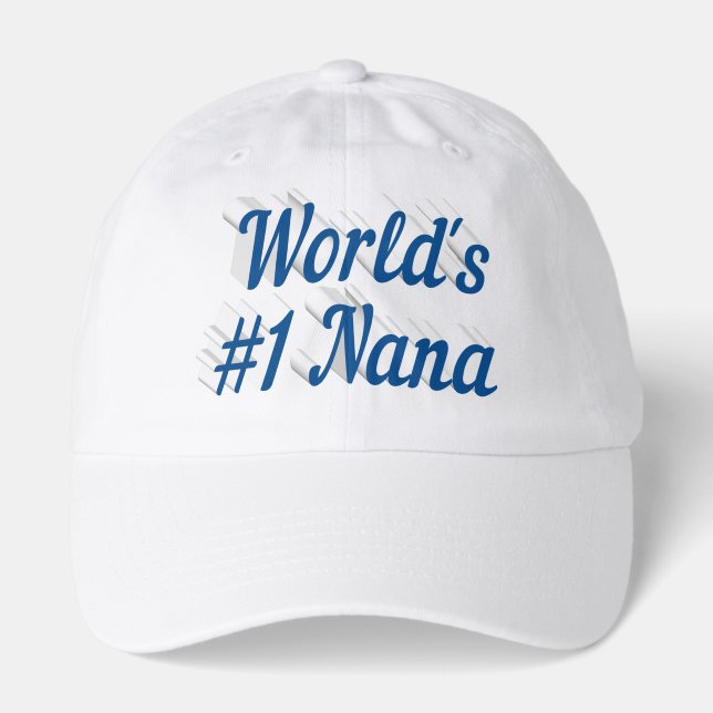 Nana sea blue text  hat (Front)