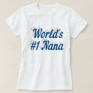 Nana sea blue text T-Shirt