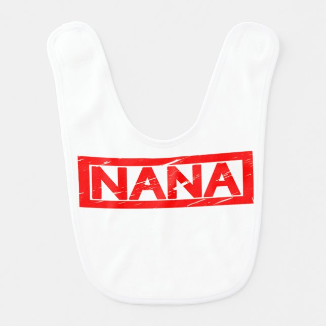 Nana Stamp Baby Bib (Front)