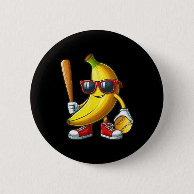 Nana Sungles Playing Softll Funny Fruit Sport Play Button (Front)