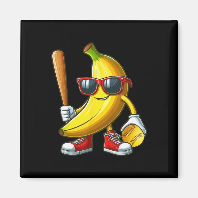 Nana Sungles Playing Softll Funny Fruit Sport Play Magnet (Front)