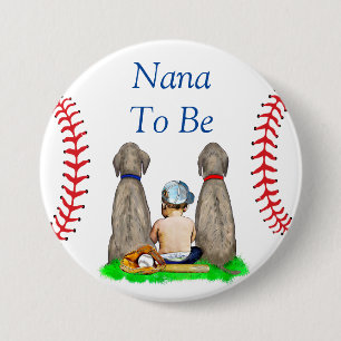 Nana to Be   Baseball Themed Boy's Baby Shower Button