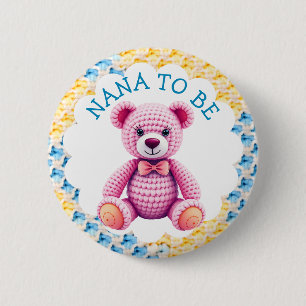 Nana to Be Boy's Baby Shower Button