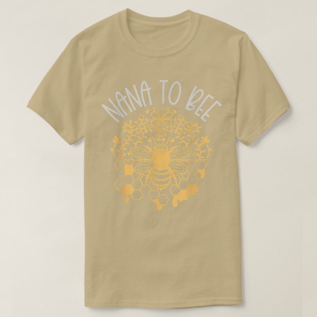 Nana To Be Pregnancy Announcement Grandma First Ti T-Shirt (Design Front)
