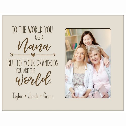 Nana to the World 8x10 Ivory Wood Picture Frame