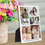 Nana We Love You Grandkids Names Photo  Collage Plaque<br><div class="desc">Customized nana photo plaque with grandkids names and  grandchildren pictures .Makes a special, memorable and unique keepsake gift for holidays, birthday, grandparents day, mothers day and Christmas.</div>