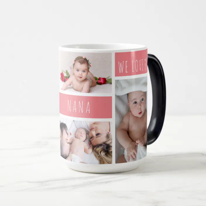 Nana We Love You Photo Collage Magic Mug Zazzle Com Nana We Love You Photo Collage Magic Mug Zazzle Com