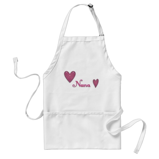 Nana with Hearts Adult Apron (Front)
