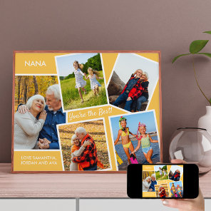 Nana You're the Best 5 Photo Collage Grandparent Poster