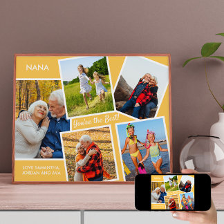 Nana You're the Best 5 Photo Collage Grandparent Poster