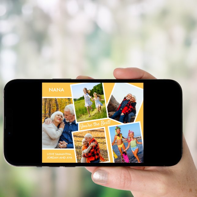  Nana You're the Best 5 Photo Collage Grandparent Poster (Front Digital)