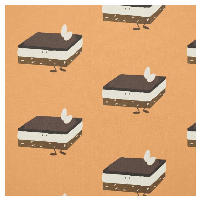 Nanaimo bar smiling fabric (Swatch)