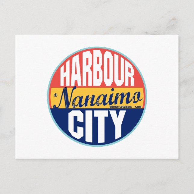 Nanaimo Vintage Label Postcard (Front)