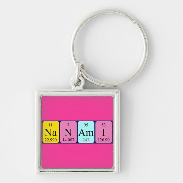 Nanami periodic table name keyring (Front)