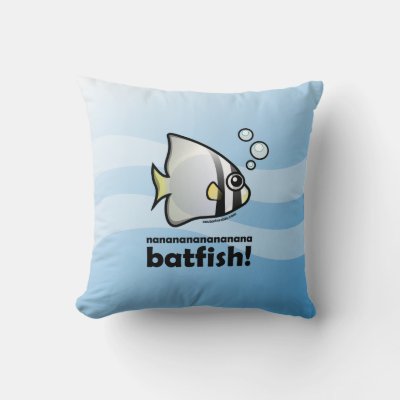 nananananananana Batfish!  Throw Pillow