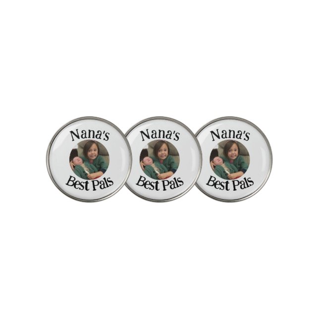 Nana's Best Pal(s) Photo Golf Ball Marker (3 Up)