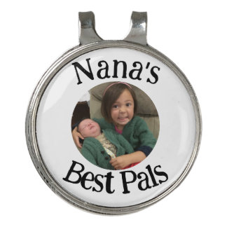 Nana's Best Pal(s) Photo Golf Hat Clip