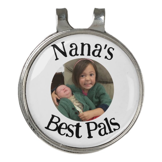 Nana's Best Pal(s) Photo Golf Hat Clip (Front)