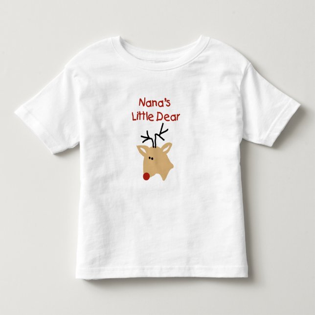 Nana's Dear Nana Boy Nana Girl Christmas Toddler T-shirt (Front)