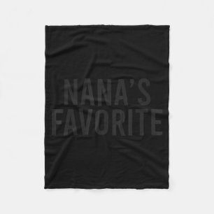 Nana's Favorite Family Baby Granhild Quote Fleece Blanket