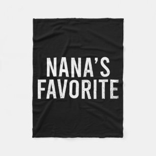 Nana's Favorite Family Baby Granhild Quote Fleece Blanket