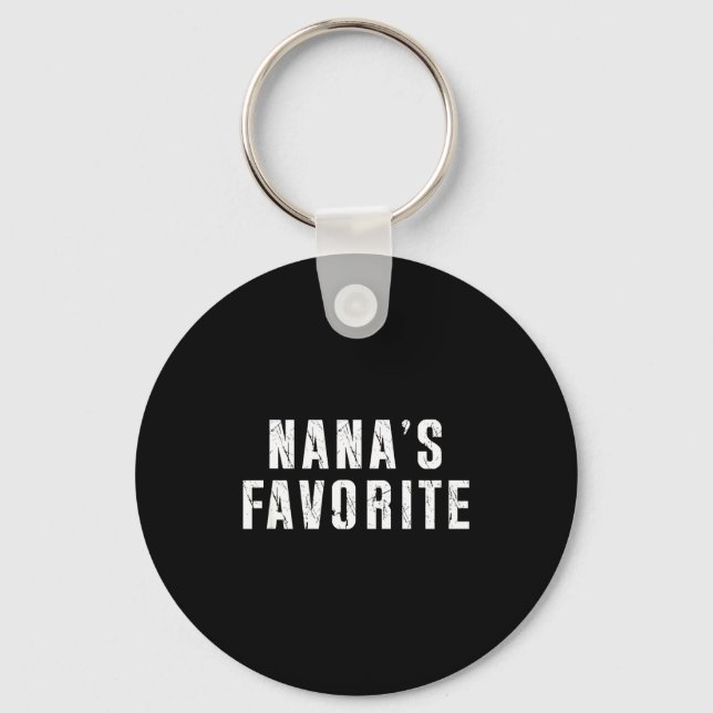 Nana's Favorite T Funny Grandma Grandparent Granhi Keychain (Front)