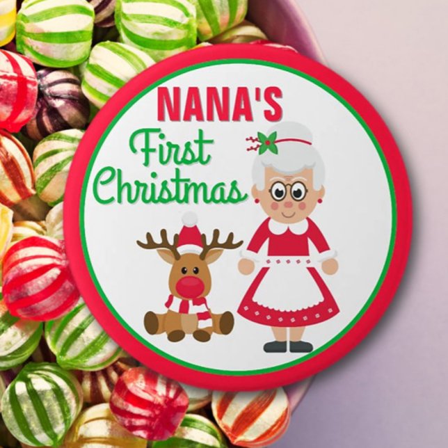 Nana's First Christmas button (Creator Uploaded)